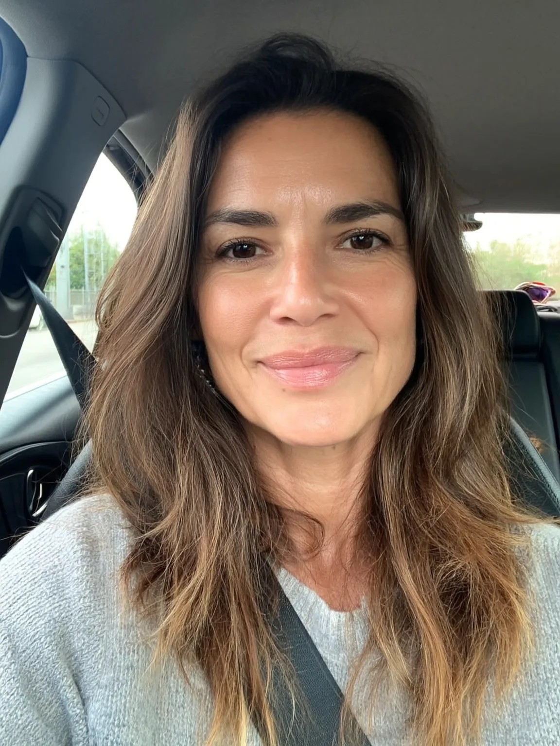 Long Layered Cut with Warm Caramel Brown Highlights